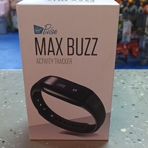 Max Buzz Black Smartwatch Fitness Tracker